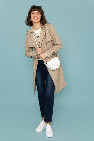 Carraig Donn Tan Check Trench Coat