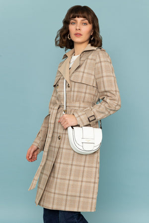 Carraig Donn Tan Check Trench Coat