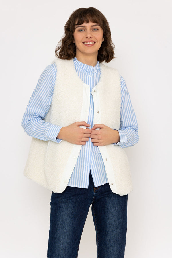 Carraig Donn Teddy Gilet in Ecru