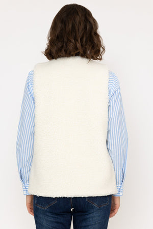 Carraig Donn Teddy Gilet in Ecru