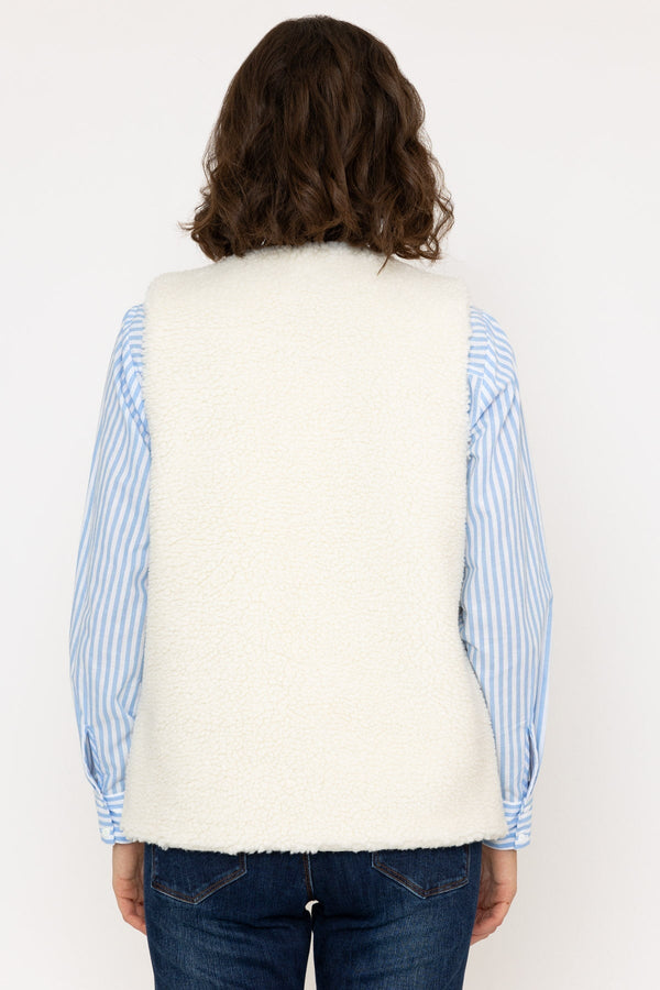 Carraig Donn Teddy Gilet in Ecru