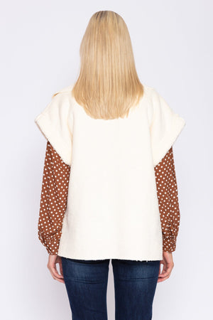 Carraig Donn Teddy Gilet in Ecru