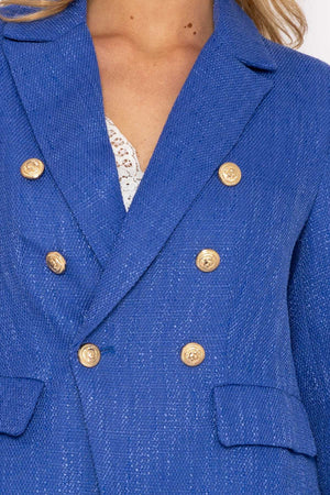 Carraig Donn Textured Blazer in Dark Blue