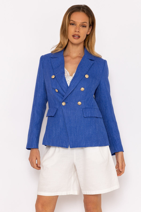Carraig Donn Textured Blazer in Dark Blue