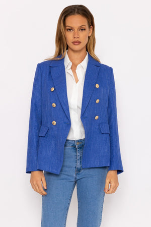 Carraig Donn Textured Blazer in Dark Blue