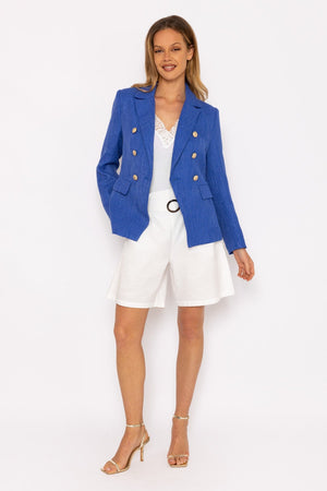Carraig Donn Textured Blazer in Dark Blue