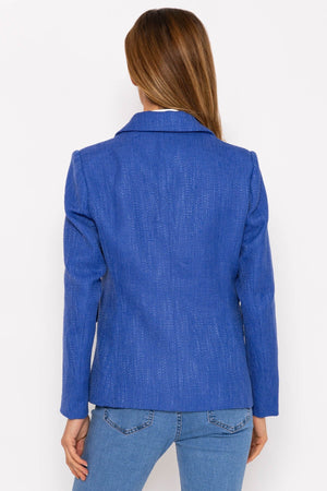 Carraig Donn Textured Blazer in Dark Blue