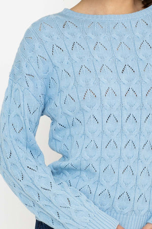 Carraig Donn Textured Crew Neck in Blue
