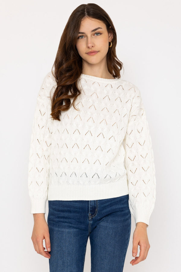 Carraig Donn Textured Crew Neck in Ivory