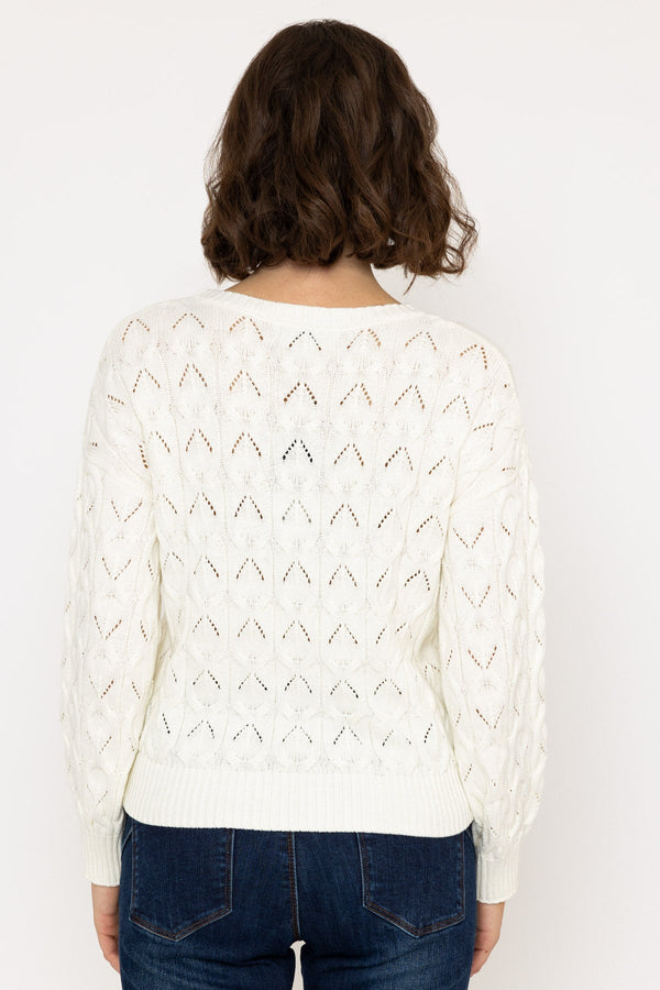Carraig Donn Textured Crew Neck in Ivory