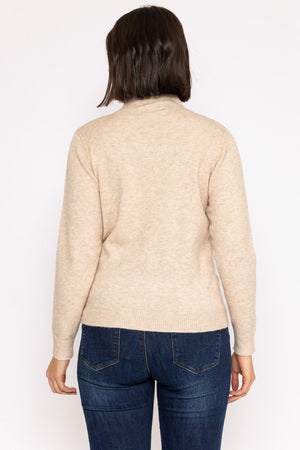 Carraig Donn Textured High Neck Knit Ecru
