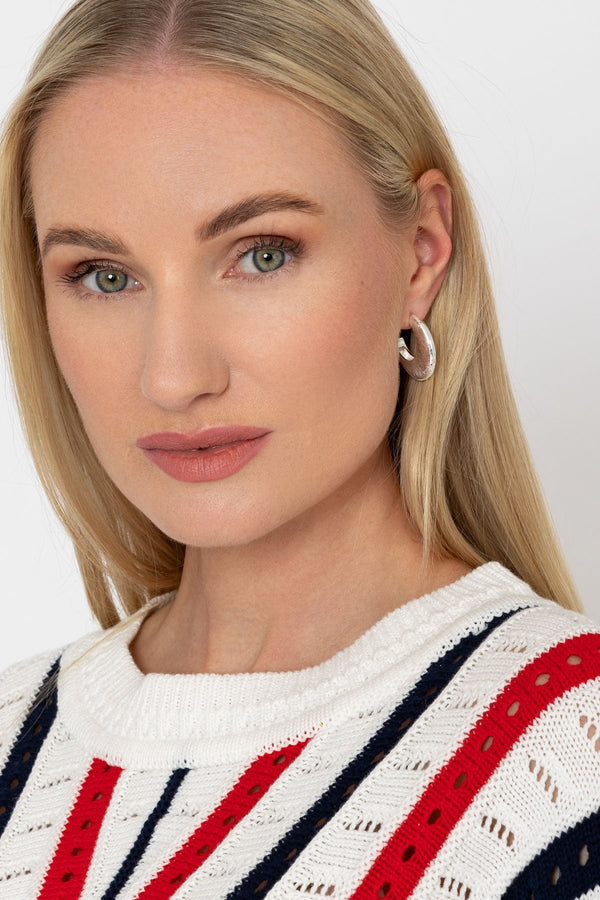 Carraig Donn Textured Open Hoop Earrings