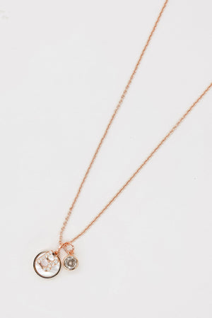 Carraig Donn The "B" Initial Necklace in Rose Gold