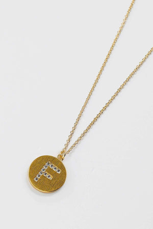 Carraig Donn The "F" Initial Necklace in Gold