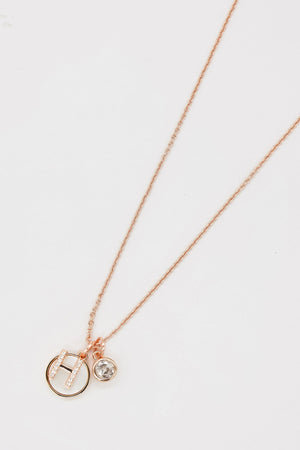 Carraig Donn The "H" Initial Necklace in Rose Gold