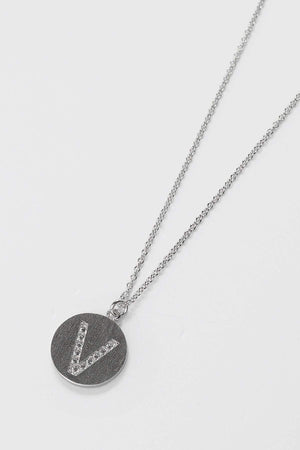 Carraig Donn The "V" Initial Necklace in Silver