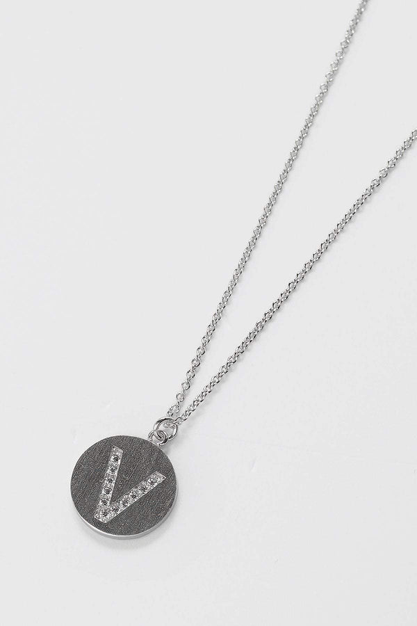 Carraig Donn The "V" Initial Necklace in Silver