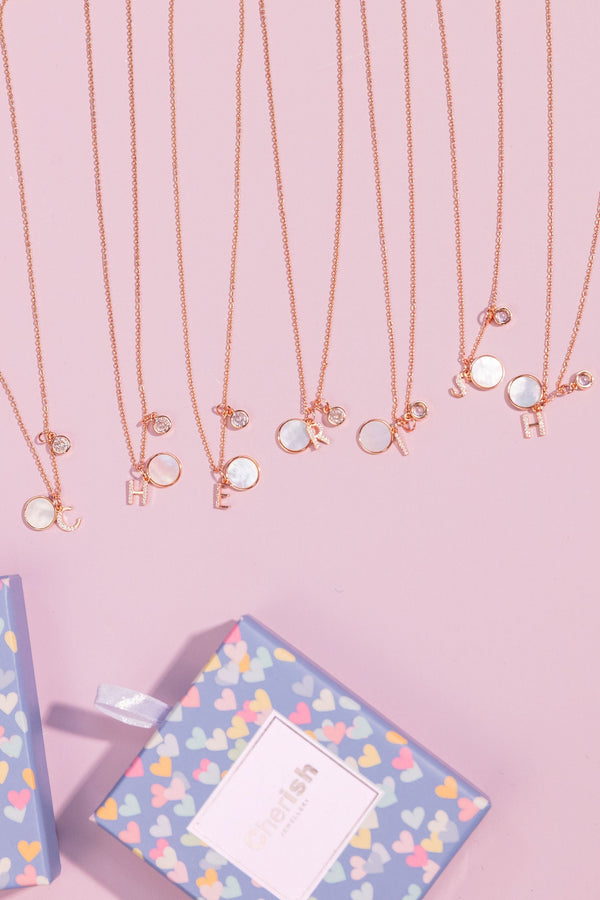 Carraig Donn The "Y" Initial Necklace in Rose Gold