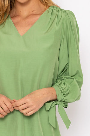 Carraig Donn Tie Sleeve Top in Sage