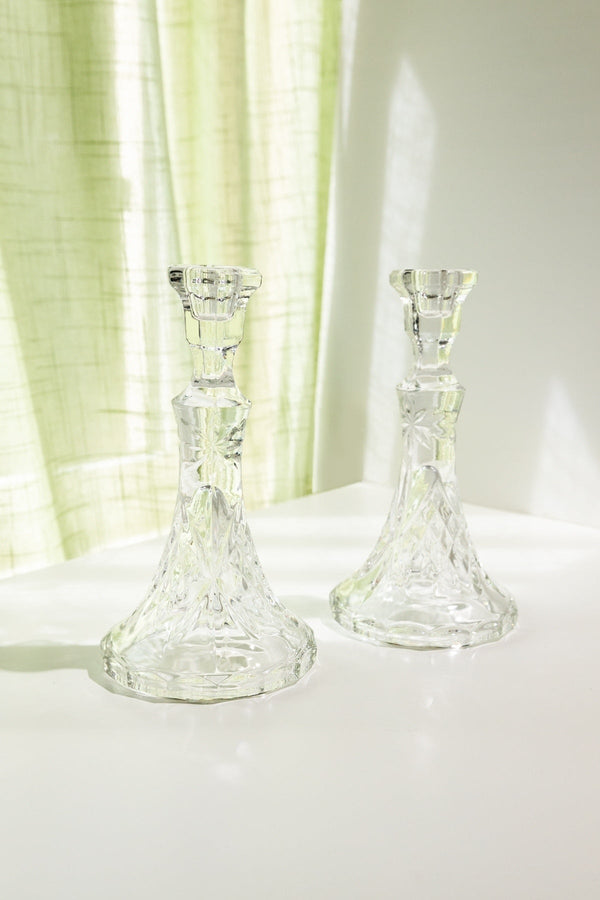 Carraig Donn Trinity Crystal Candlesticks Set