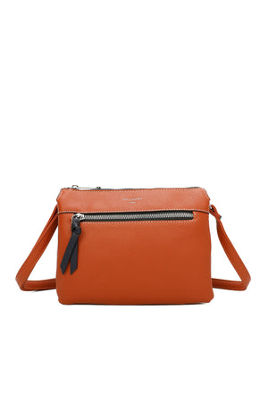 Carraig Donn Triple Compartment Crossbody in Orange