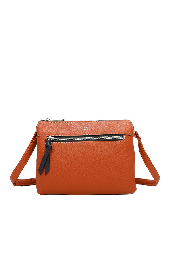 Carraig Donn Triple Compartment Crossbody in Orange