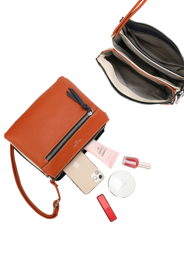 Carraig Donn Triple Compartment Crossbody in Orange