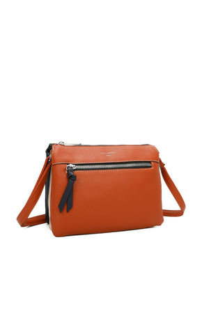 Carraig Donn Triple Compartment Crossbody in Orange