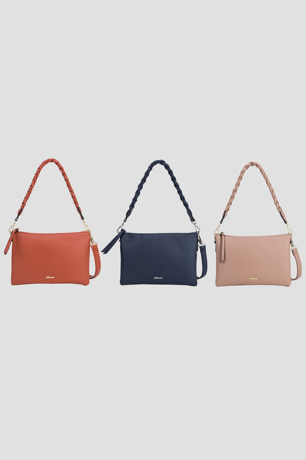Carraig Donn Triple Gusset Crossbody Bag in Orange