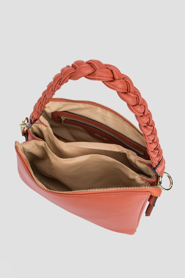 Carraig Donn Triple Gusset Crossbody Bag in Orange