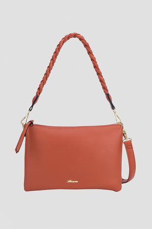 Carraig Donn Triple Gusset Crossbody Bag in Orange