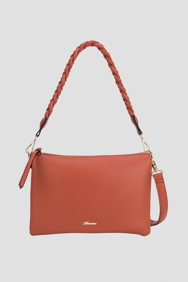 Carraig Donn Triple Gusset Crossbody Bag in Orange