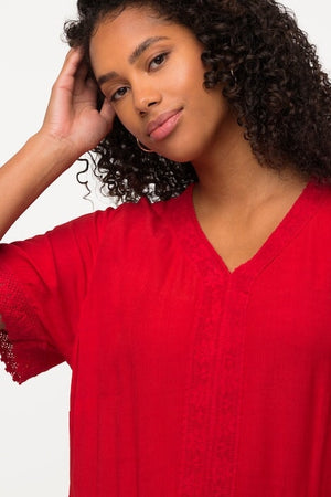Carraig Donn Tunic Midi Dress in Red