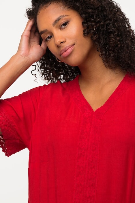 Carraig Donn Tunic Midi Dress in Red