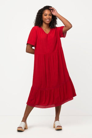 Carraig Donn Tunic Midi Dress in Red