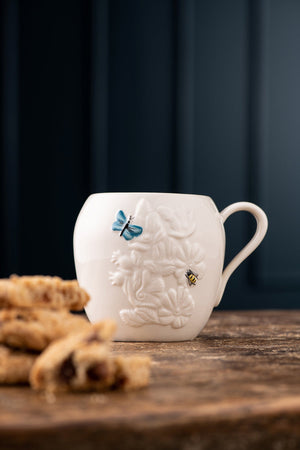Carraig Donn Turquoise Ceramic Wild Rose Mug