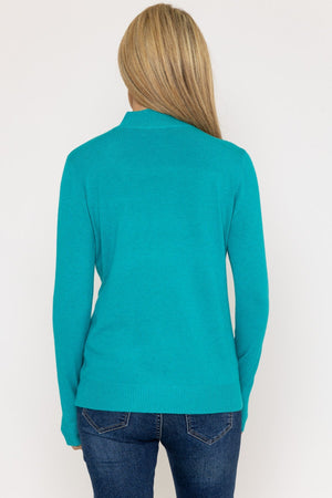 Carraig Donn Turtleneck Knit in Aqua