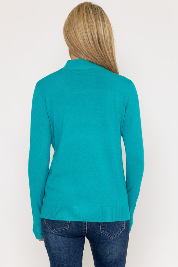 Carraig Donn Turtleneck Knit in Aqua