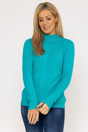 Carraig Donn Turtleneck Knit in Aqua