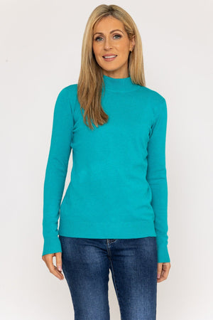 Carraig Donn Turtleneck Knit in Aqua