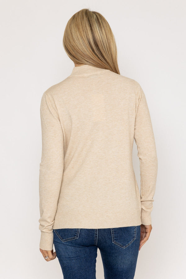 Carraig Donn Turtleneck Knit in Beige
