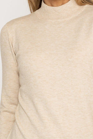 Carraig Donn Turtleneck Knit in Beige