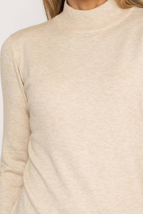 Carraig Donn Turtleneck Knit in Beige