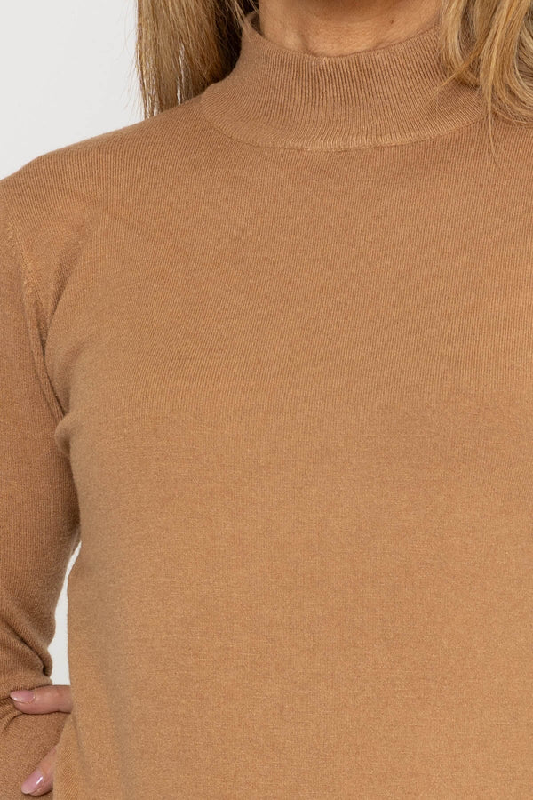 Carraig Donn Turtleneck Knit in Camel