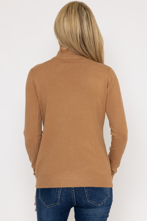Carraig Donn Turtleneck Knit in Camel