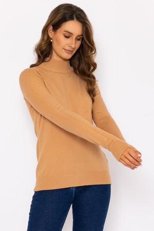 Carraig Donn Turtleneck Knit in Camel