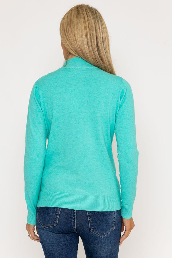 Carraig Donn Turtleneck Knit in Lagoon
