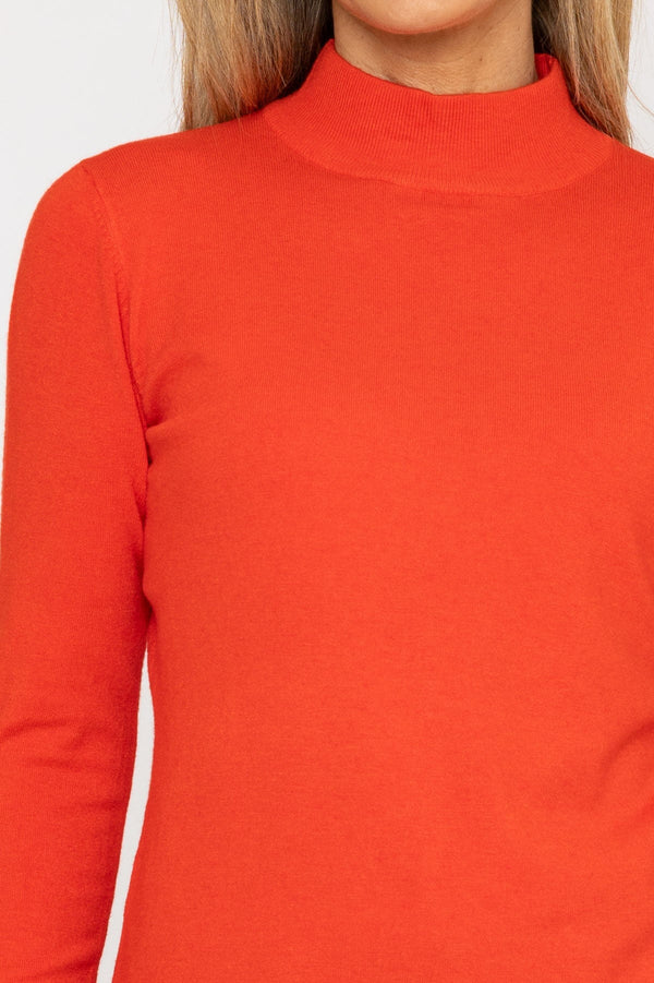 Carraig Donn Turtleneck Knit in Orange
