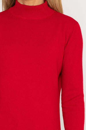 Carraig Donn Turtleneck Knit in Red