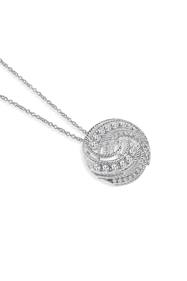 Carraig Donn Twist Pendant with Clear Stones